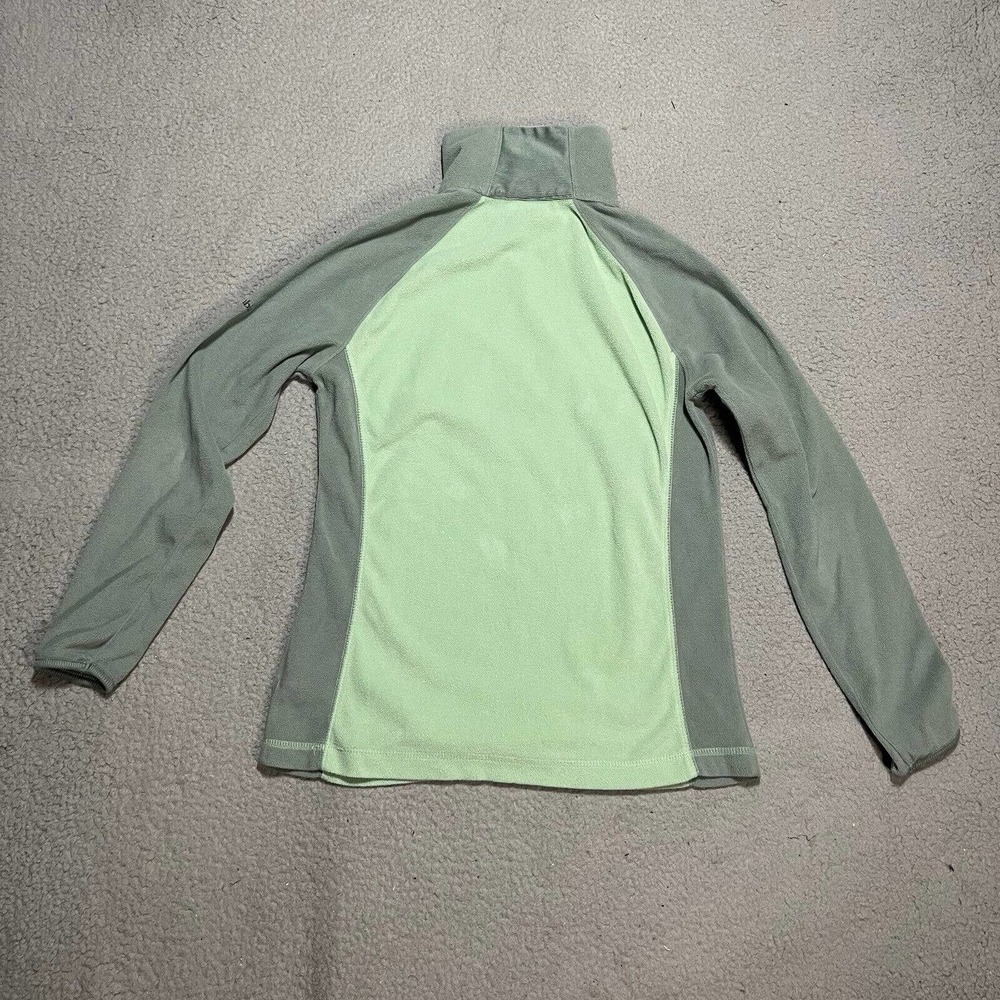 Columbia Sweater Womens Medium 1/4 Zip Pullover Lightweight Fleece Hiking Green - Picture 7 of 9